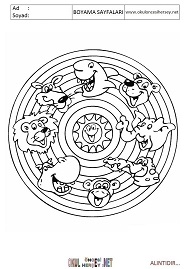 Mandala boyama sayfaları